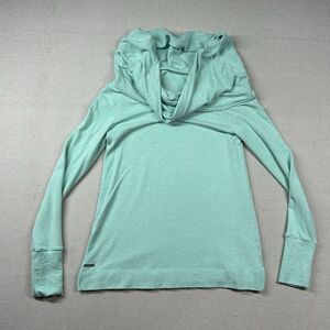 Lilly Pulitzer Sweater Womens XS Cowl Neck Off The Shoulder Mint Green Stretch